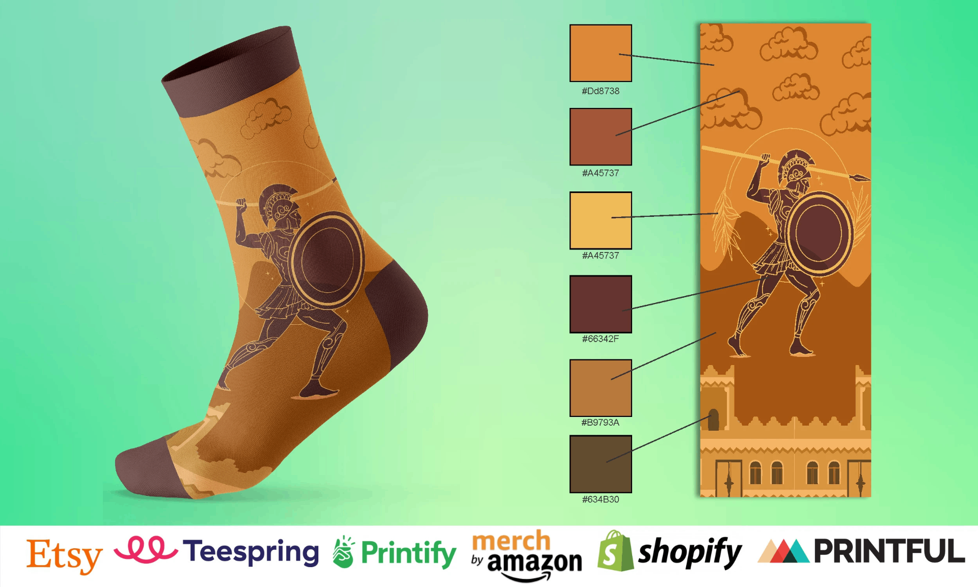 Premium Typographic & Illustration Socks