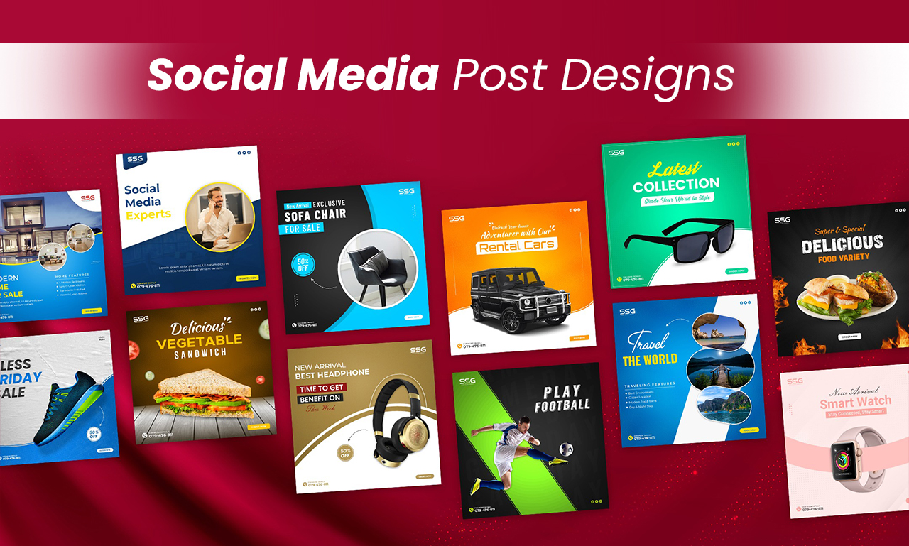 Social media post designs